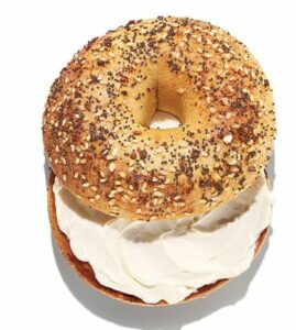 Bagel With Cream Cheese Spread